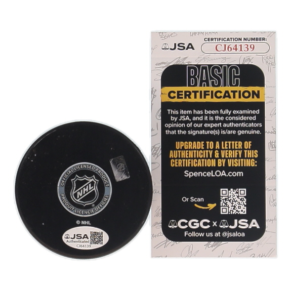 Evgeni Malkin Signed Penguins Logo Hockey Puck Inscribed "3x SC Champ" (JSA) at PristineAuction.com Evgeni Malkin Signed Penguins Logo Hockey Puck Inscribed "3x SC Champ" (JSA) at PristineAuction.com