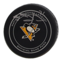 Evgeni Malkin Signed Penguins Logo Hockey Puck (JSA) at PristineAuction.com