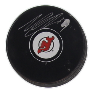 Nico Hischier Signed Devils Logo Hockey Puck (JSA) at PristineAuction.com Nico Hischier Signed Devils Logo Hockey Puck (JSA) at PristineAuction.com