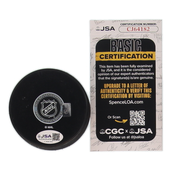 Nico Hischier Signed Devils Logo Hockey Puck (JSA) at PristineAuction.com Nico Hischier Signed Devils Logo Hockey Puck (JSA) at PristineAuction.com