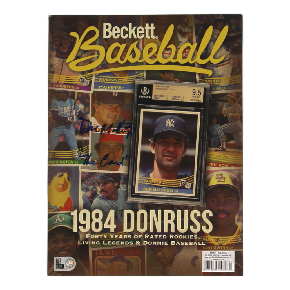 Don Mattingly Signed 2024 Beckett Baseball Magazine Inscribed "The Card" (MLB) at PristineAuction.com