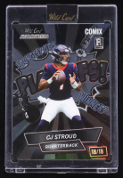 CJ Stroud 2023 Wild Card Alumination Comix Playoffs Black and Gray #ACGP1CS2 #18/18 RC at PristineAuction.com