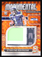 D'Wayne Eskridge 2021 Panini Spectra Monumental Memorabilia Neon Orange #26 #02/10 RC at PristineAuction.com