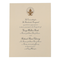 2001 President George W. Bush Original Two-Piece Inauguration Invitation Set at PristineAuction.com