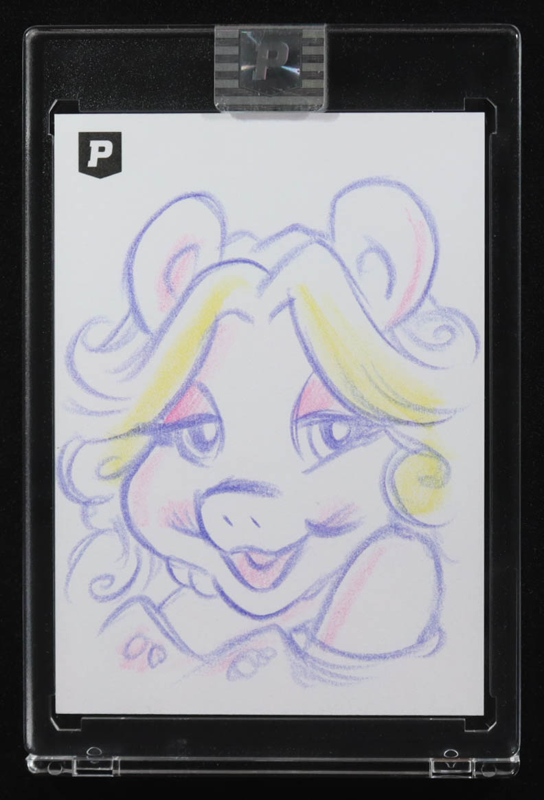 Miss Piggy | The Muppets | Original Art Sketch Card by Guy Gilchrist (1/1 Original Art) at PristineAuction.com Miss Piggy | The Muppets | Original Art Sketch Card by Guy Gilchrist (1/1 Original Art) at PristineAuction.com