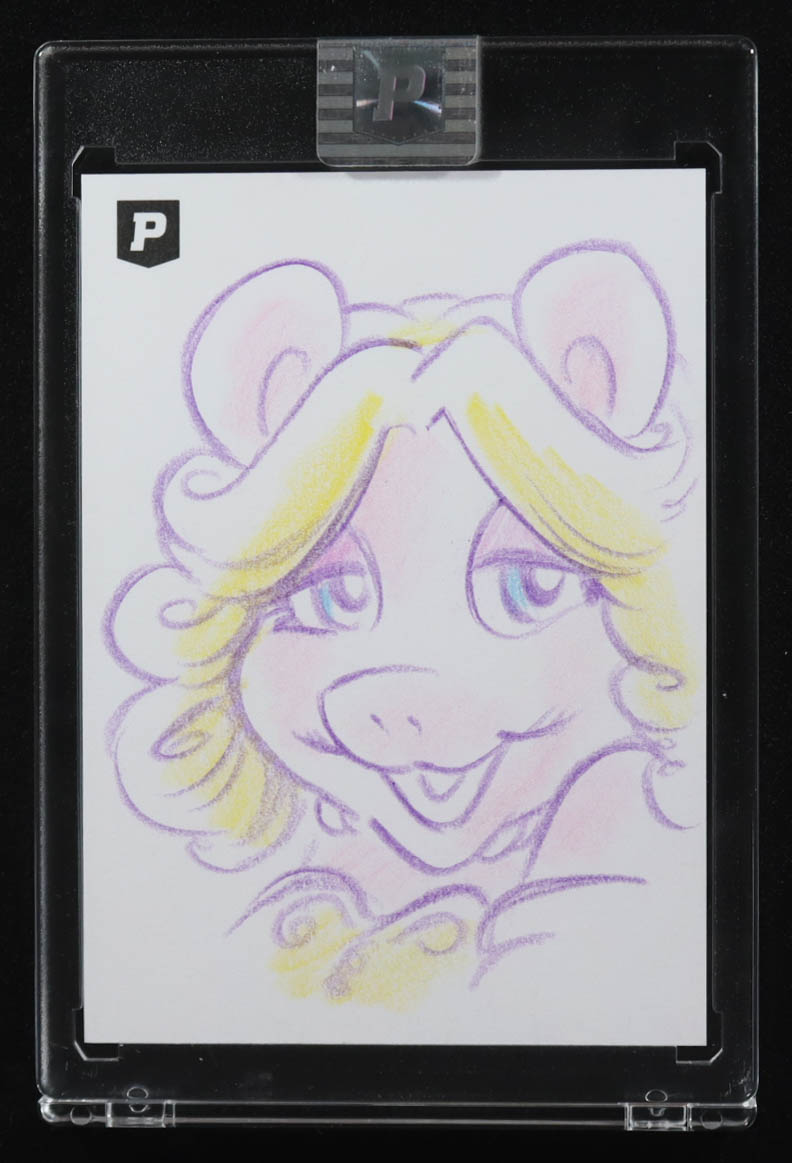 Miss Piggy | The Muppets | Original Art Sketch Card by Guy Gilchrist (1/1 Original Art) at PristineAuction.com Miss Piggy | The Muppets | Original Art Sketch Card by Guy Gilchrist (1/1 Original Art) at PristineAuction.com
