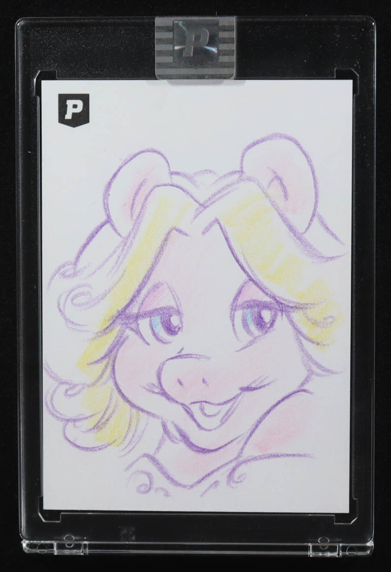 Miss Piggy | The Muppets | Original Art Sketch Card by Guy Gilchrist (1/1 Original Art) at PristineAuction.com Miss Piggy | The Muppets | Original Art Sketch Card by Guy Gilchrist (1/1 Original Art) at PristineAuction.com