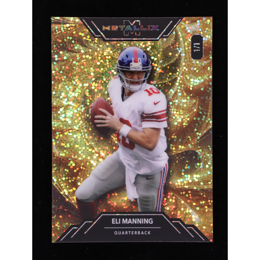 Eli Manning 2025 Wild Card Metallix Gold Sparkle #EM #1/1 at PristineAuction.com