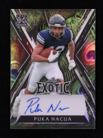 Puka Nacua 2023 Leaf Exotic Autographs Prismatic Peacock #BAPN1 RC #5/10 at PristineAuction.com