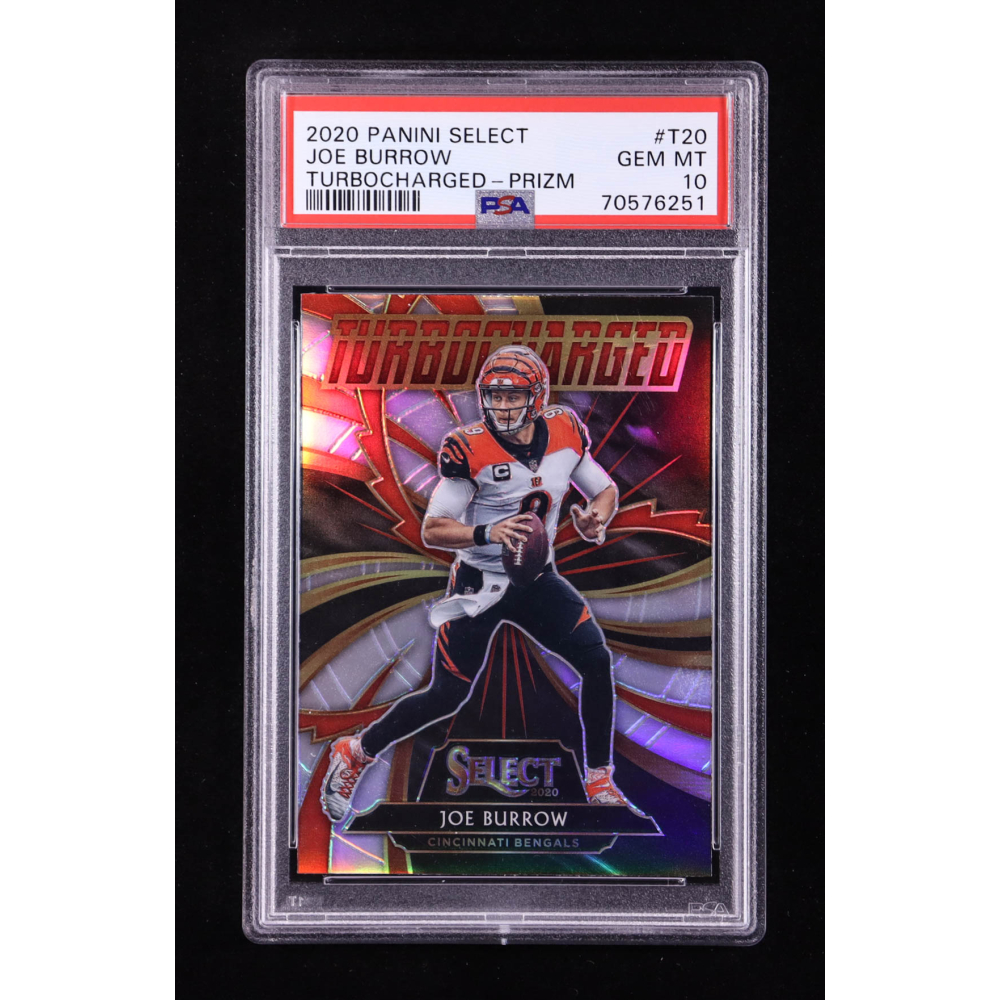 Joe Burrow 2020 Select Turbocharged Prizm #20 RC (PSA 10) at PristineAuction.com