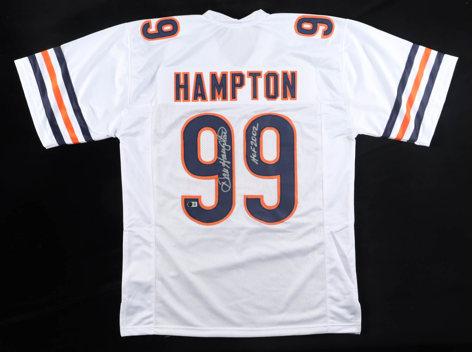 Dan Hampton Signed Jersey Inscribed "HOF 2002" (Beckett) at PristineAuction.com Dan Hampton Signed Jersey Inscribed "HOF 2002" (Beckett) at PristineAuction.com
