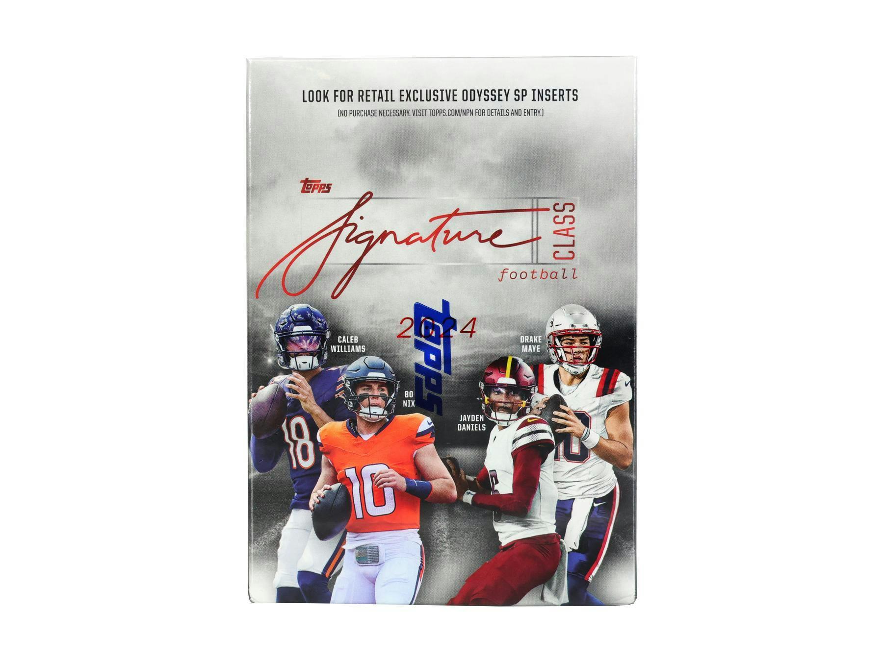 2024 Topps Signature Class Football Blaster Box with (6) Packs at PristineAuction.com 2024 Topps Signature Class Football Blaster Box with (6) Packs at PristineAuction.com