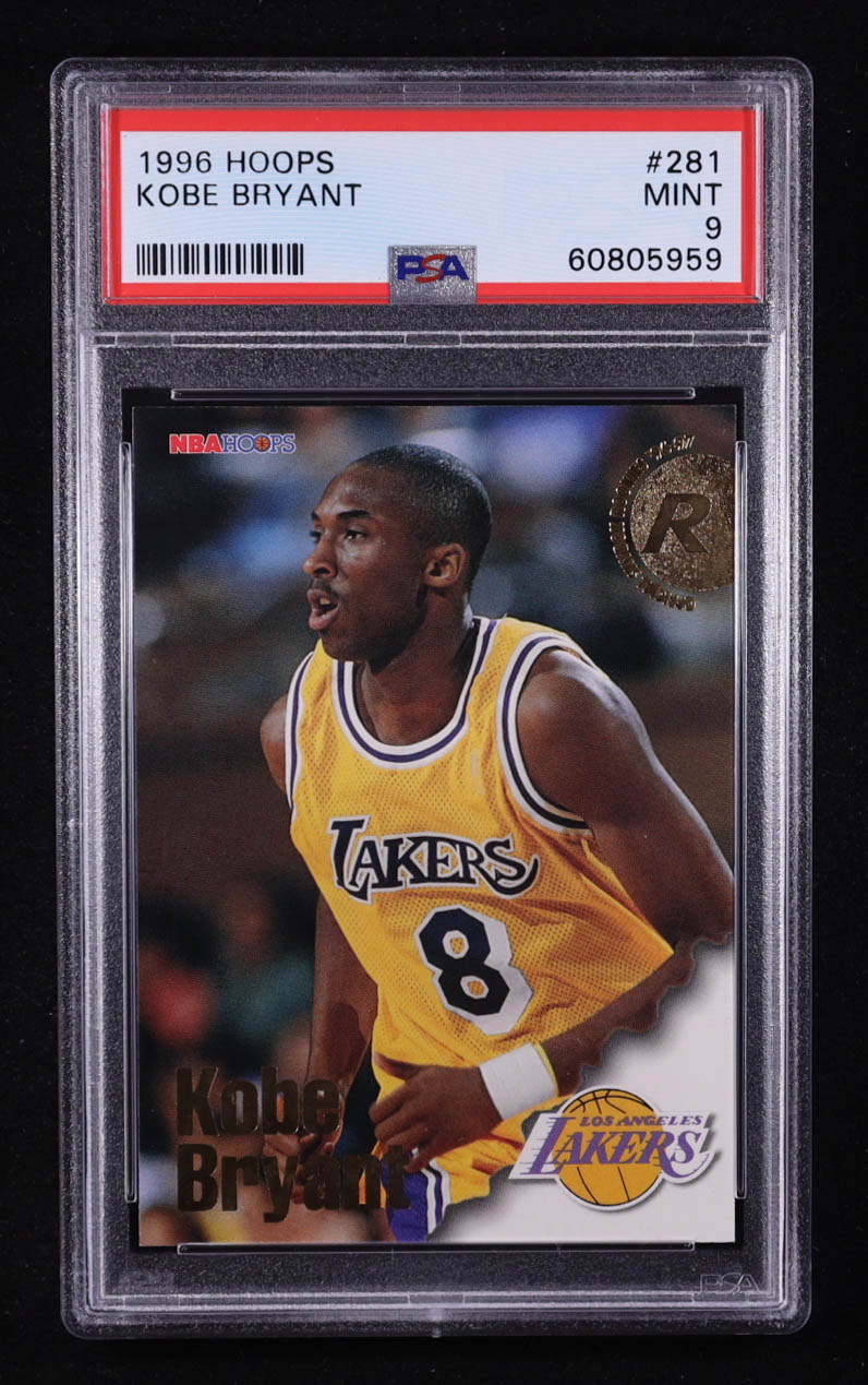 Kobe Bryant 1996-97 Hoops #281 RC (PSA 9) at PristineAuction.com Kobe Bryant 1996-97 Hoops #281 RC (PSA 9) at PristineAuction.com