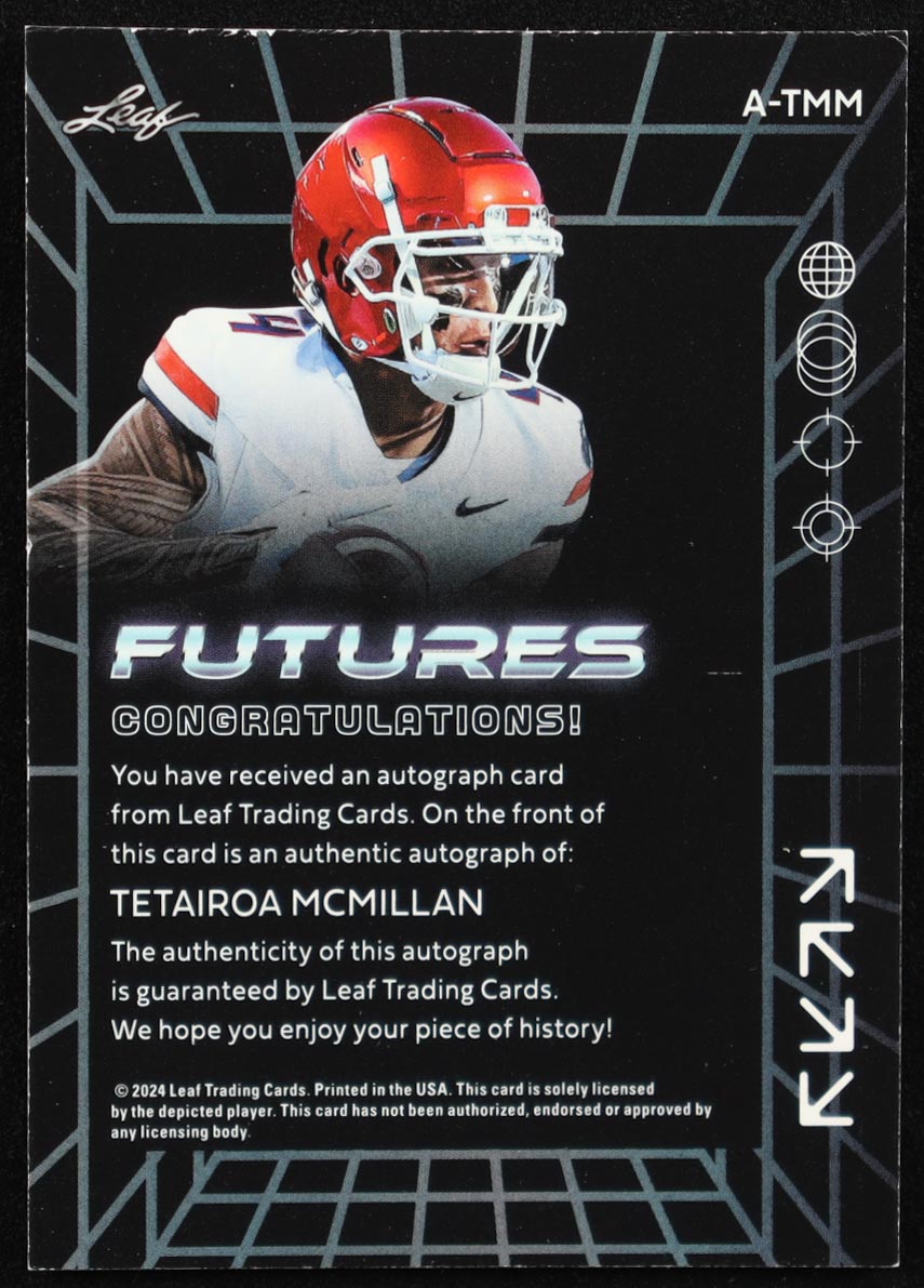 Tetairoa McMillan 2024 Leaf Futures Autographs Gold #ATMM #64/99 RC at PristineAuction.com Tetairoa McMillan 2024 Leaf Futures Autographs Gold #ATMM #64/99 RC at PristineAuction.com