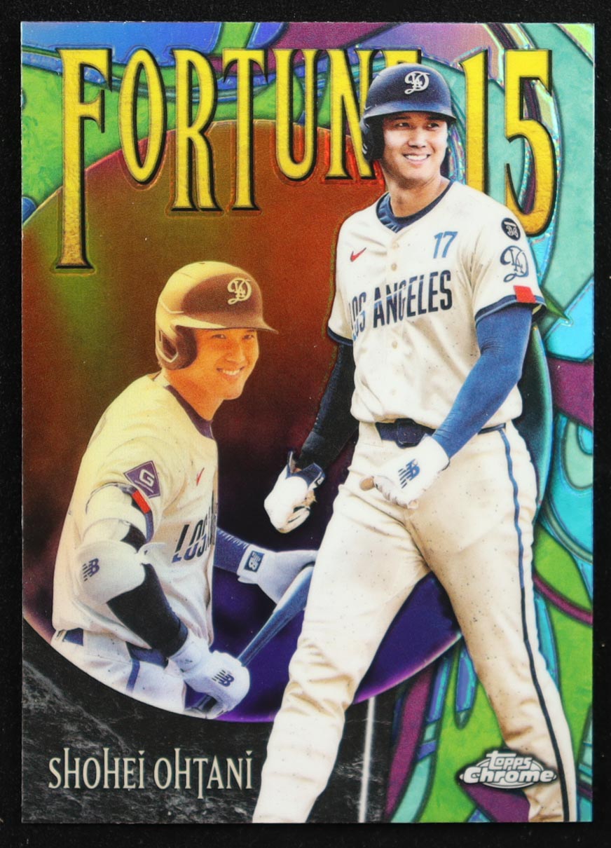 Shohei Ohtani 2025 Topps Chrome Update Fortune 15 #F156 at PristineAuction.com Shohei Ohtani 2025 Topps Chrome Update Fortune 15 #F156 at PristineAuction.com
