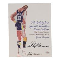 LeRoy Neiman Signed 2000 "Wilt Chamberlain Art Cover" Sportswritters Official Full Program (PSA) at PristineAuction.com