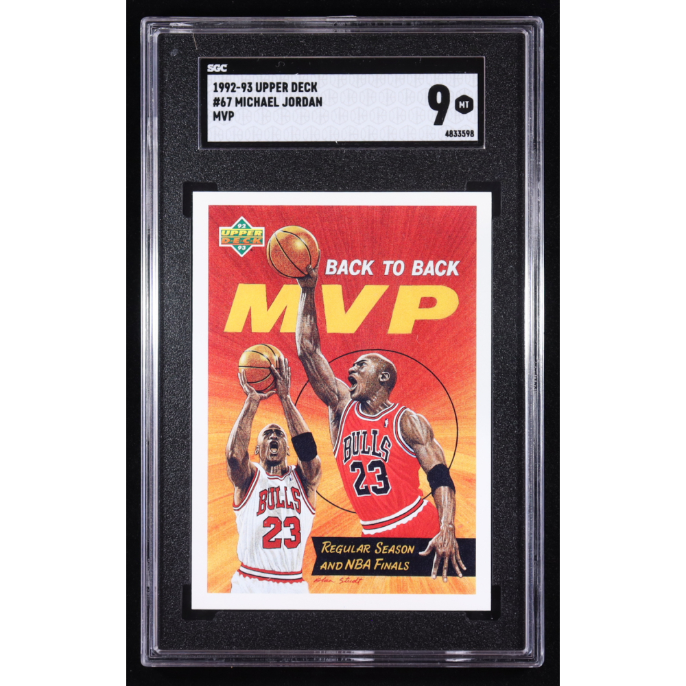 Michael Jordan 1992-93 Upper Deck MVP #67 (SGC 9) at PristineAuction.com