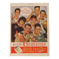 1947 Vintage Original Chesterfield Cigarettes 11x14 Poster at PristineAuction.com