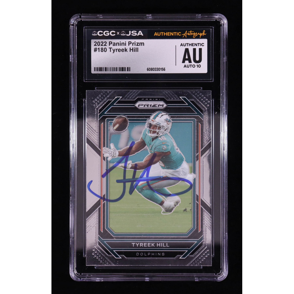 Tyreek Hill Signed 2022 Panini Prizm #180 (CGC | Autograph Grade 10) at PristineAuction.com