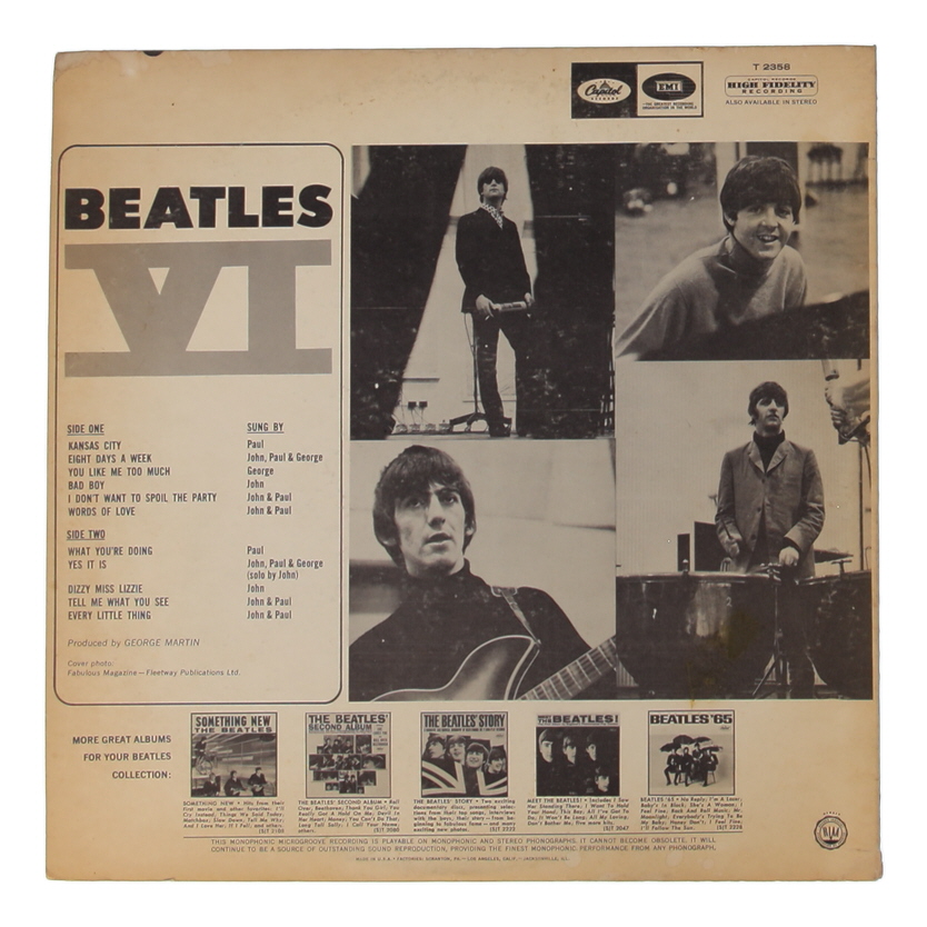 1965 Vintage The Beatles "Beatles VI" Vinyl Record Album at PristineAuction.com 1965 Vintage The Beatles "Beatles VI" Vinyl Record Album at PristineAuction.com