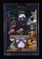 Shedeur Sanders 2024 Wild Card 5 Card Draw Stacked Deck Queen of Clubs Black Gold Wave #SSN RC #1/1 at PristineAuction.com