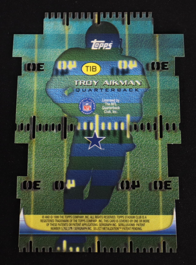 Troy Aikman 1999 Stadium Club 3X3 Luminous #T1B at PristineAuction.com Troy Aikman 1999 Stadium Club 3X3 Luminous #T1B at PristineAuction.com