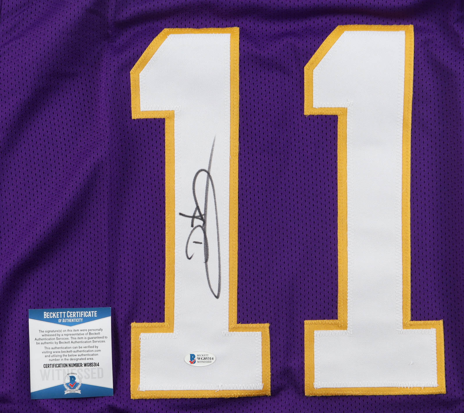 Daunte Culpepper Signed Jersey (Beckett) at PristineAuction.com Daunte Culpepper Signed Jersey (Beckett) at PristineAuction.com