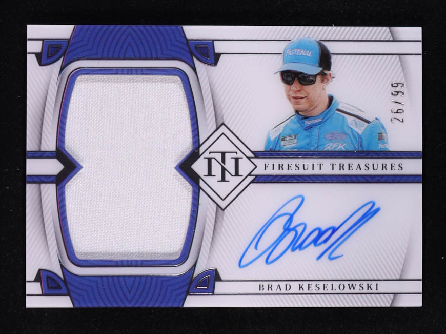Brad Keselowski 2023 Panini National Treasures Firesuit Treasures Signatures #10 #26/99 at PristineAuction.com Brad Keselowski 2023 Panini National Treasures Firesuit Treasures Signatures #10 #26/99 at PristineAuction.com