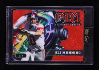 Eli Manning 2024 Wild Card QB1 On the Clock Red Rainbow Shimmer #EM1 #1/1 at PristineAuction.com