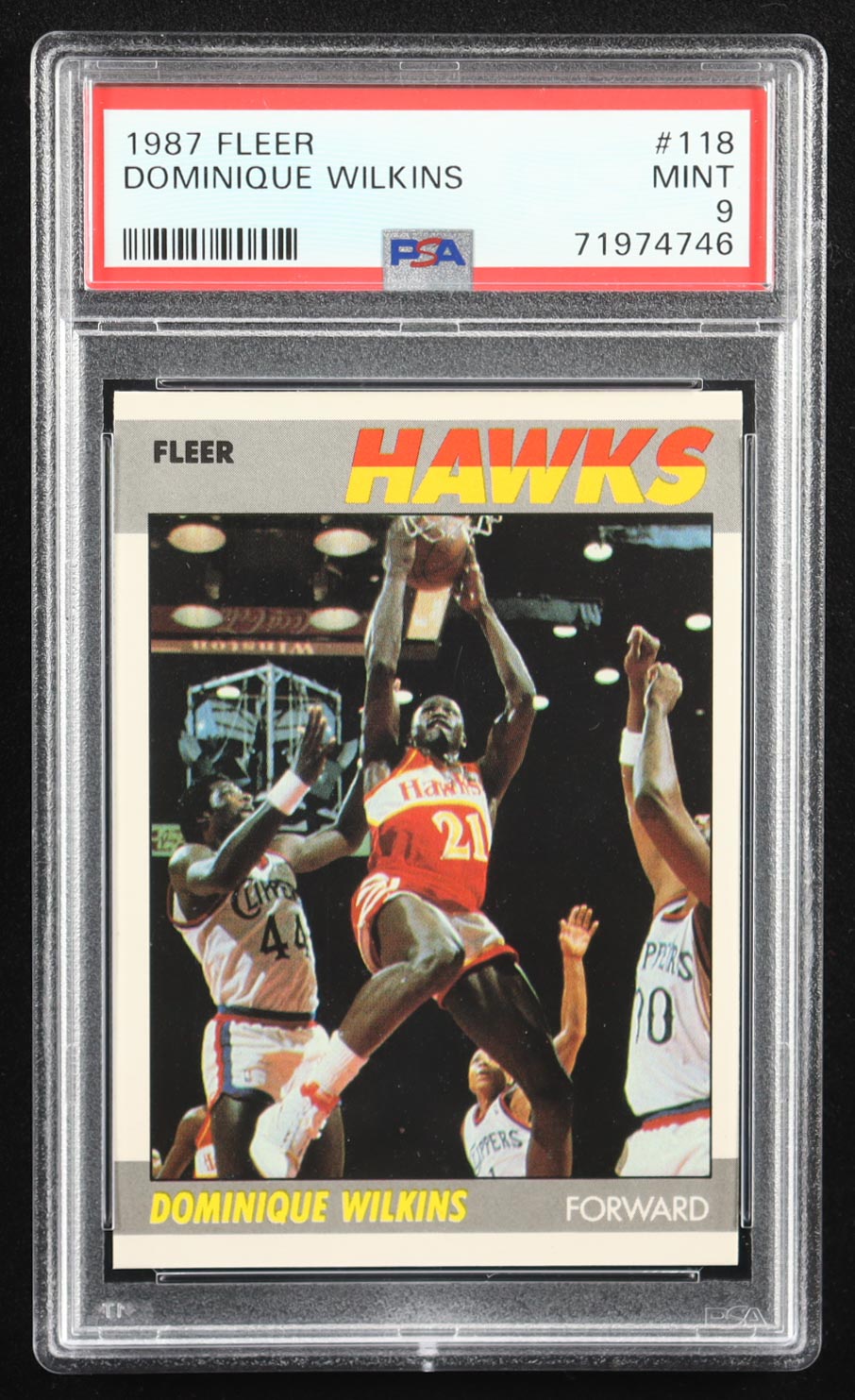 Dominique Wilkins 1987-88 Fleer #118 (PSA 9) at PristineAuction.com Dominique Wilkins 1987-88 Fleer #118 (PSA 9) at PristineAuction.com