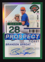 Brandon Sproat 2024 Panini Prospect Edition Holo Prospect Ticket Signatures Silver #92 RC at PristineAuction.com