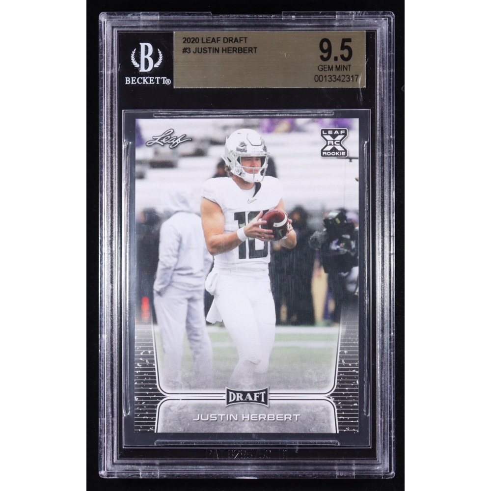Justin Herbert 2020 Leaf Draft XRC #3 RC (BGS 9.5) at PristineAuction.com