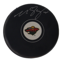 Matt Boldy Signed Minnesota Wild Logo Hockey Puck (COJO) at PristineAuction.com