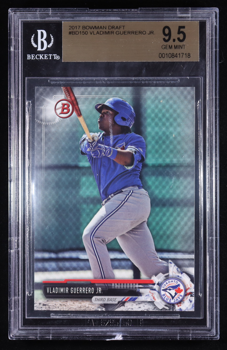 Vladimir Guerrero Jr. 2017 Bowman Draft #BD-150 RC (BGS 9.5) at PristineAuction.com Vladimir Guerrero Jr. 2017 Bowman Draft #BD-150 RC (BGS 9.5) at PristineAuction.com