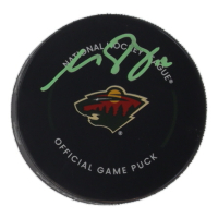 Matt Boldy Signed Minnesota Wild Logo Hockey Puck (COJO) at PristineAuction.com