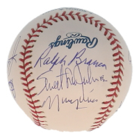 Dodgers Old Timers OML Baseball Signed by (11) with Ralph Branca, Carl Eskrine, Clem Labine, Maury Wills (SOP) at PristineAuction.com