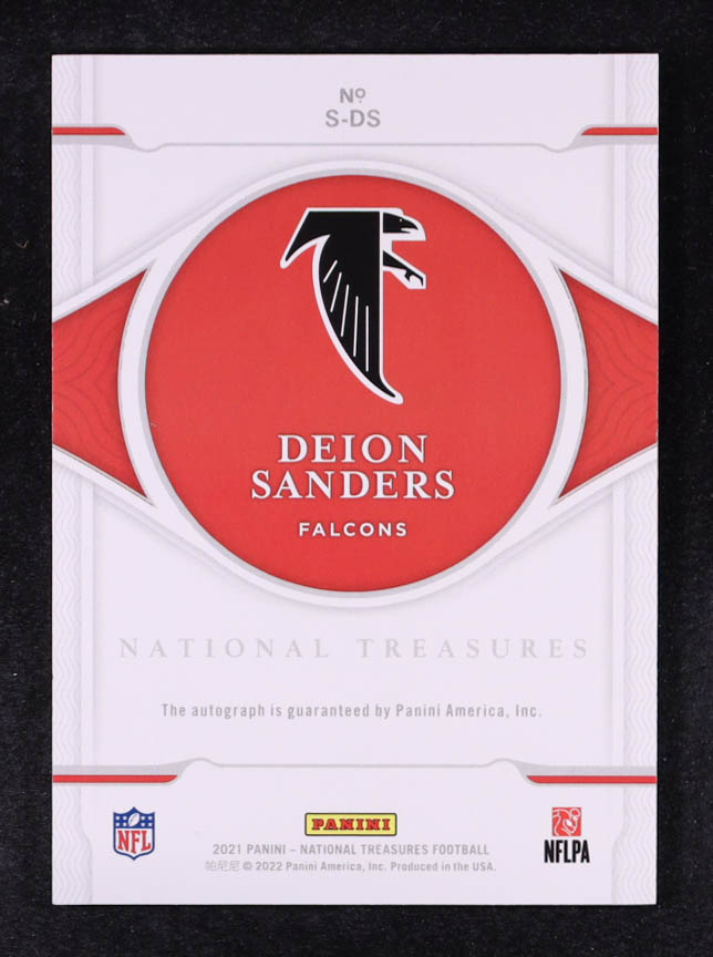 Deion Sanders 2021 Panini National Treasures Signatures Gold #30 #20/20 at PristineAuction.com Deion Sanders 2021 Panini National Treasures Signatures Gold #30 #20/20 at PristineAuction.com