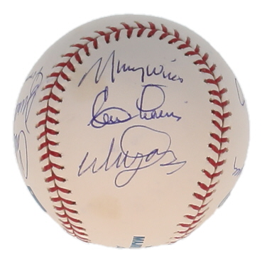 Dodgers Old Timers OML Baseball Signed by (11) with Ralph Branca, Carl Eskrine, Clem Labine, Maury Wills (SOP) at PristineAuction.com Dodgers Old Timers OML Baseball Signed by (11) with Ralph Branca, Carl Eskrine, Clem Labine, Maury Wills (SOP) at PristineAuction.com