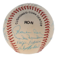 Dodgers Old Timers ONL Baseball Signed by (12) with Duke Snider, Preacher Roe, Carl Eskrine, Ralph Branca (Stacks of Plaques) at PristineAuction.com