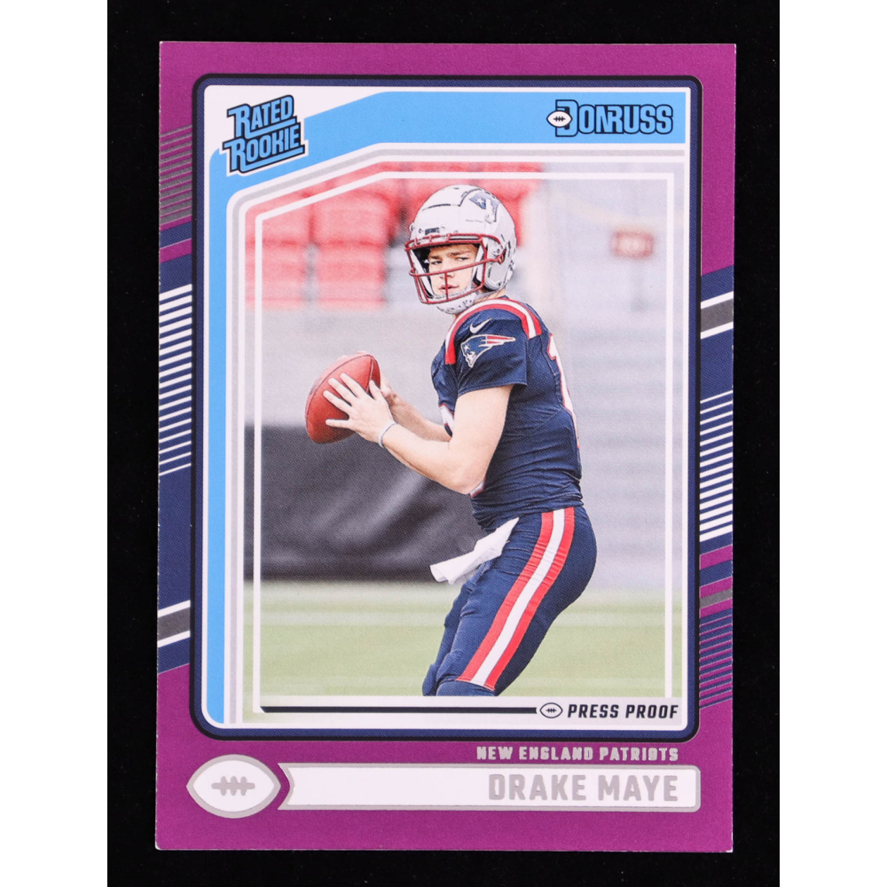 Drake Maye 2024 Donruss Press Proof Purple #379 RR RC at PristineAuction.com