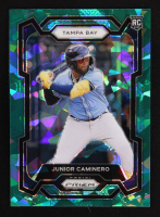 Junior Caminero 2024 Panini Prizm Prizms Green Ice #291 RC at PristineAuction.com