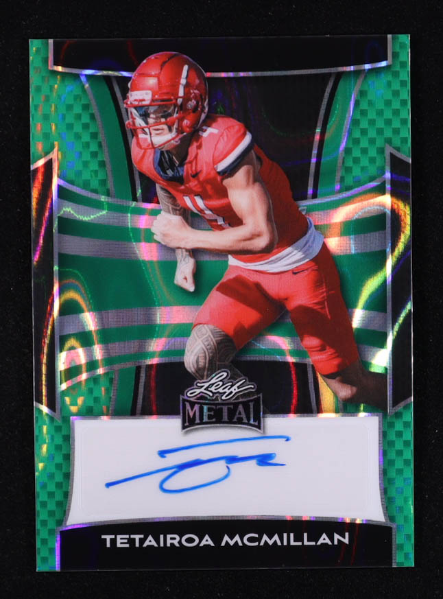 Tetairoa McMillan 2025 Leaf Metal Autographs Lava Green #BATMM #3/5 RC at PristineAuction.com Tetairoa McMillan 2025 Leaf Metal Autographs Lava Green #BATMM #3/5 RC at PristineAuction.com