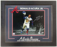 Ronald Acuna Jr. Signed Braves Custom Framed Photo Display (Beckett) at PristineAuction.com