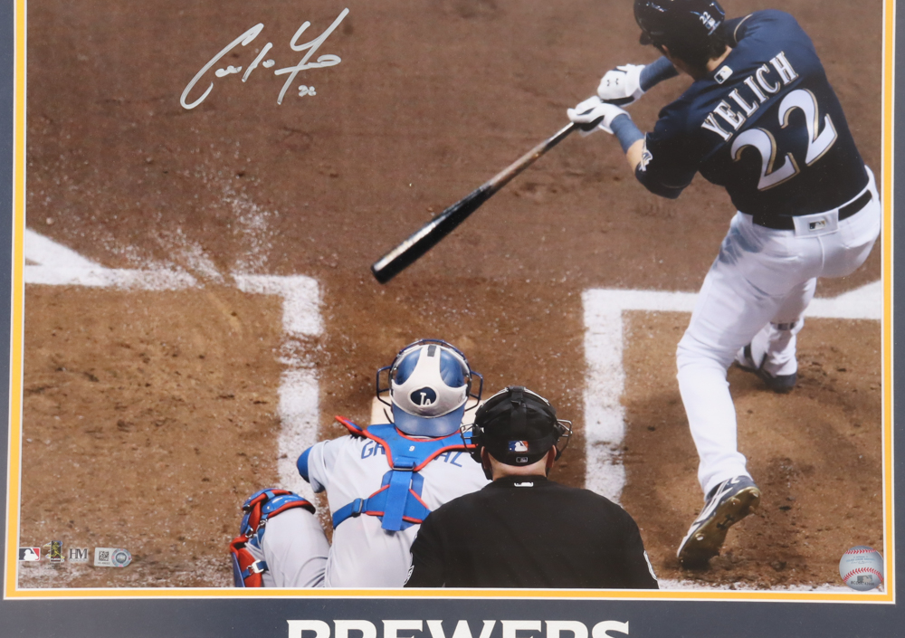 Christian Yelich Signed Brewers Custom Framed Photo (MLB) at PristineAuction.com Christian Yelich Signed Brewers Custom Framed Photo (MLB) at PristineAuction.com