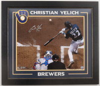 Christian Yelich Signed Brewers Custom Framed Photo (MLB) at PristineAuction.com
