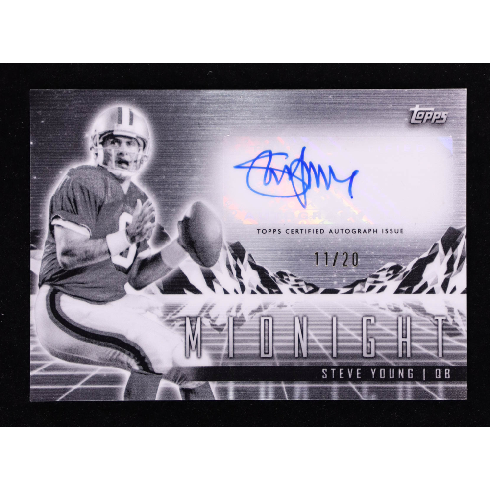 Steve Young 2024 Topps Midnight Horizon Signatures Equinox #HZSSY #11/20 at PristineAuction.com