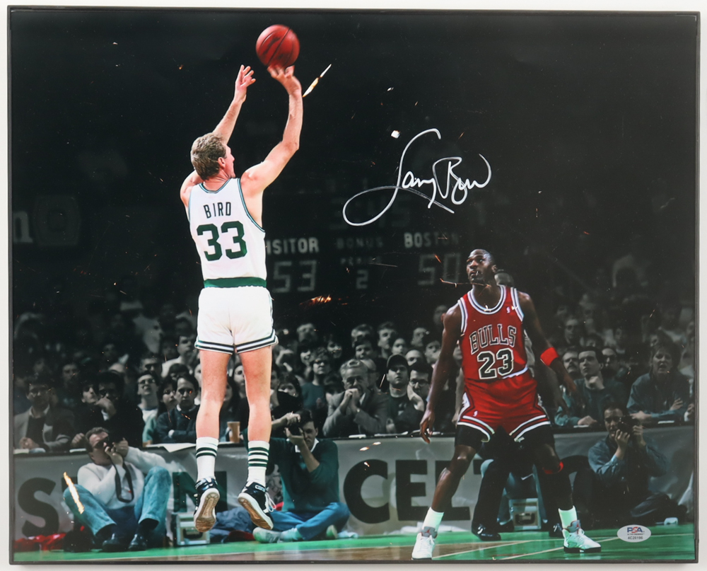 Larry Bird Signed Celtics 16x20 Photo (PSA) at PristineAuction.com Larry Bird Signed Celtics 16x20 Photo (PSA) at PristineAuction.com