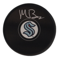 Matty Beniers Signed Kraken Logo Hockey Puck (Fanatics) at PristineAuction.com