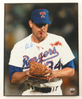 Nolan Ryan Signed Rangers Custom Framed Photo Display (PSA & Ryan) at PristineAuction.com