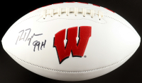 Ron Dayne Signed Wisconsin Badgers Logo Football Inscribed "99H" (Schwartz) at PristineAuction.com